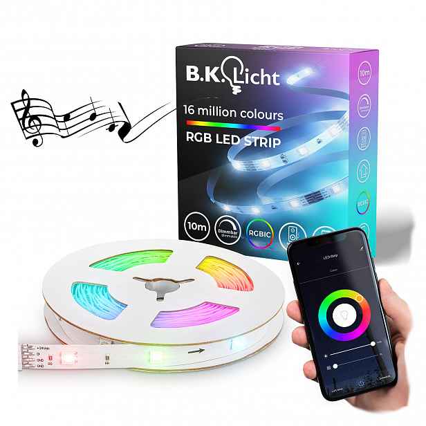 Led pásek Rgbic 5 m Smart WiFi Tuya Alexa Segmentový hudební senzor Salon