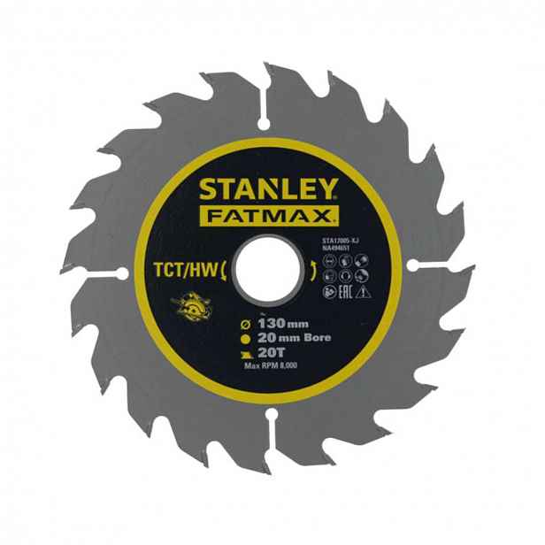 Stanley - Pilový kotouč na dřevo 130x20 mm, 20 zubů STA17005-XJ