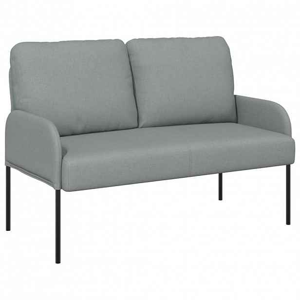 vidaXL Pohovky s polštářem 110cm Světle šedá Překližka