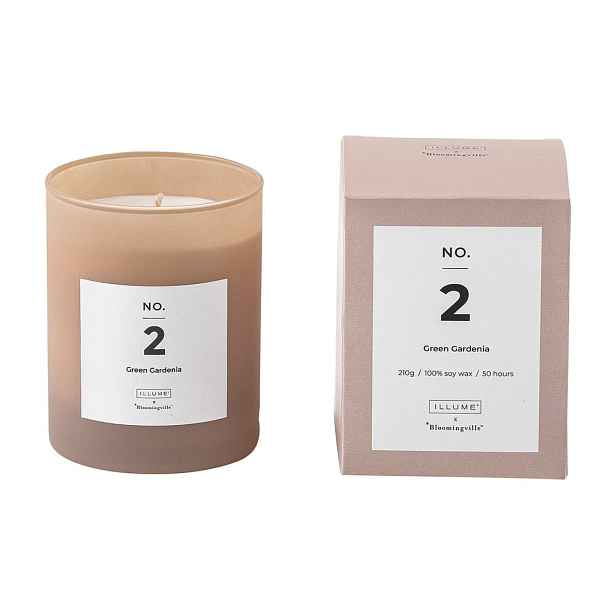 Vonná svíčka doba hoření 50 h No. 2 Green Gardenia – ILLUME x Bloomingville