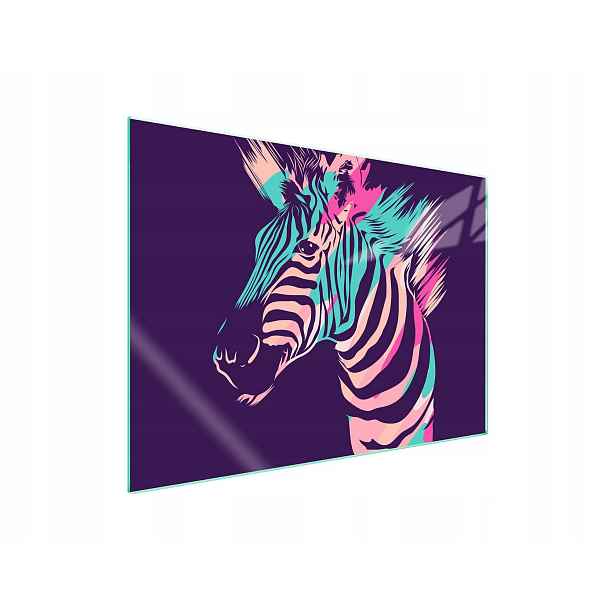 7v1 Skleněná ochranná deska na sporák 70x52 Zebra