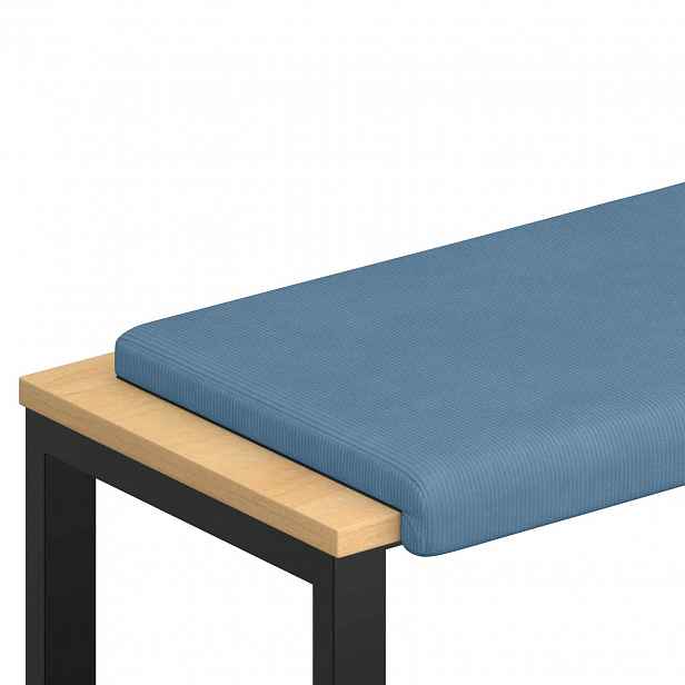 vidaXL Polštář na lavici manšestr Modrá Hloubka 35 cm