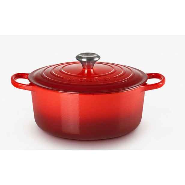 Le Creuset Signature - Pekáč kruhový s poklicí, objem 5,3 l, cerise 21177260602430
