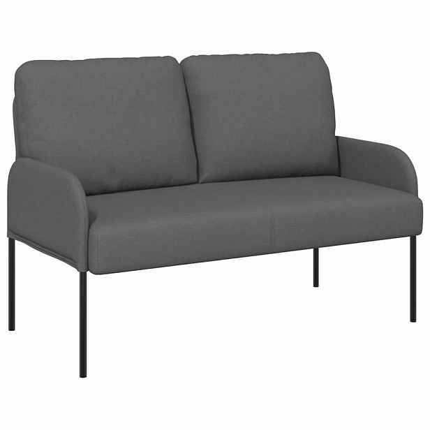 vidaXL Pohovky s polštářem 110cm Tmavě šedá Překližka