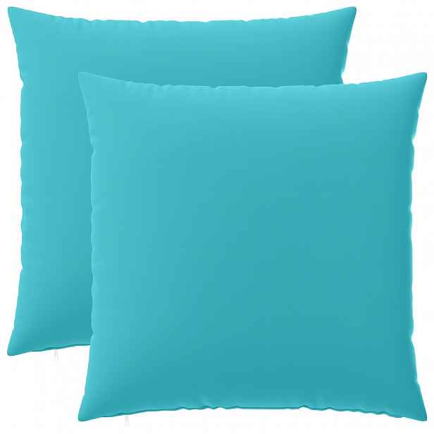 vidaXL Povlak na polštář 2 pcs HEERLEN Tyrkysová 60 x 60 cm Polyester