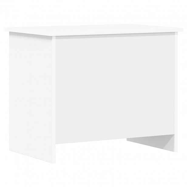 vidaXL Úložná truhla s úložištěm Bílá 60 x 40 x 50 cm Kompozitní dřevo