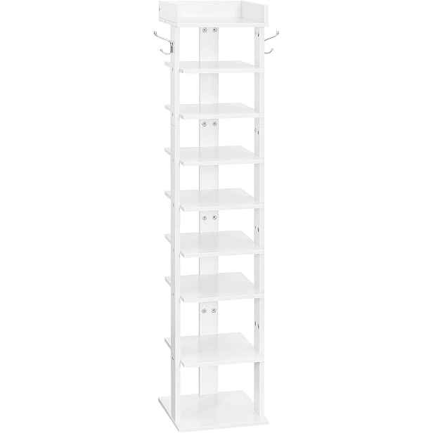 Vysoký úzký botník Vasagle Gio 132 cm bílý