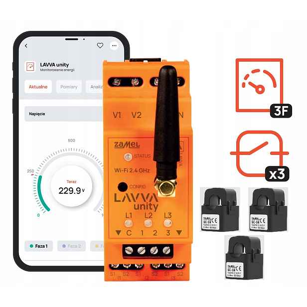 Manažer elektrické energie 3-FÁZOVÝ Lavva Unity 3x SC-16 100A Eko Oze Pv