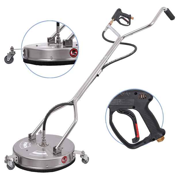 Kartáč T-racer 16" Inox (max. 275 bar, 90°C) pro dlažební kostky betonu 3/8" F