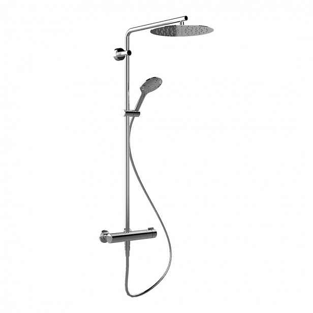 Laufen Twinplus - Sprchový set s termostatem, průměr 30 cm, 3 proudy, chrom HF905457100600
