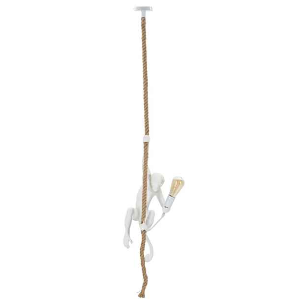 Mauro Ferretti Závěsný lustr Monkey Ja 60 cm hnědý/bílý