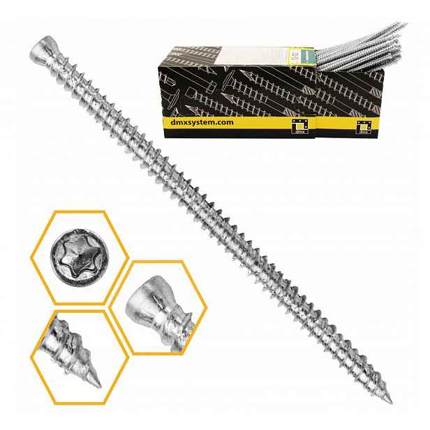 Šrouby Do Okenních Rámů 7,5x212 mm Pro Kuželové Zárubně Torx 100 ks