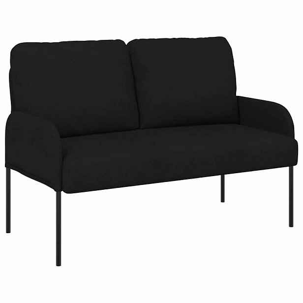 vidaXL Pohovky s polštářem 110cm Černá Překližka