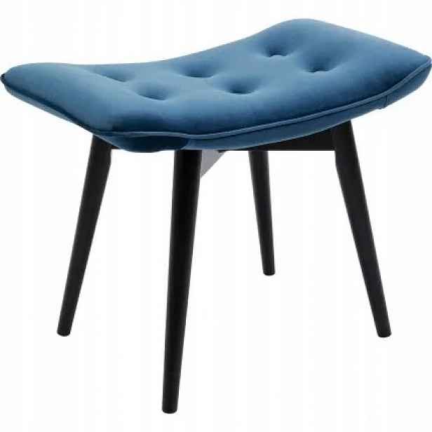 Design Vicky taburetka velvet 46x59 Cm modrá pro toaletní stolek