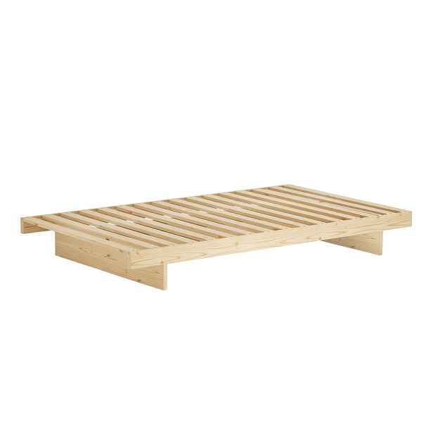 Jednolůžková postel z borovicového dřeva s roštem v přírodní barvě 90x200 cm Kanso – Karup Design
