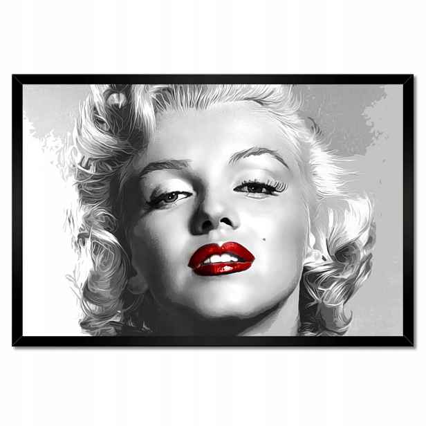 Plakáty v rámu 60x40 Monroe Červené rty