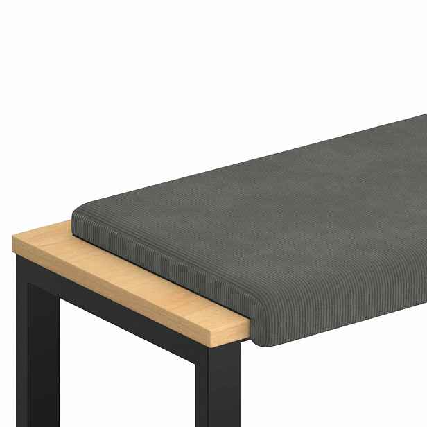 vidaXL Polštář na lavici manšestr Tmavě šedá Hloubka 35 cm