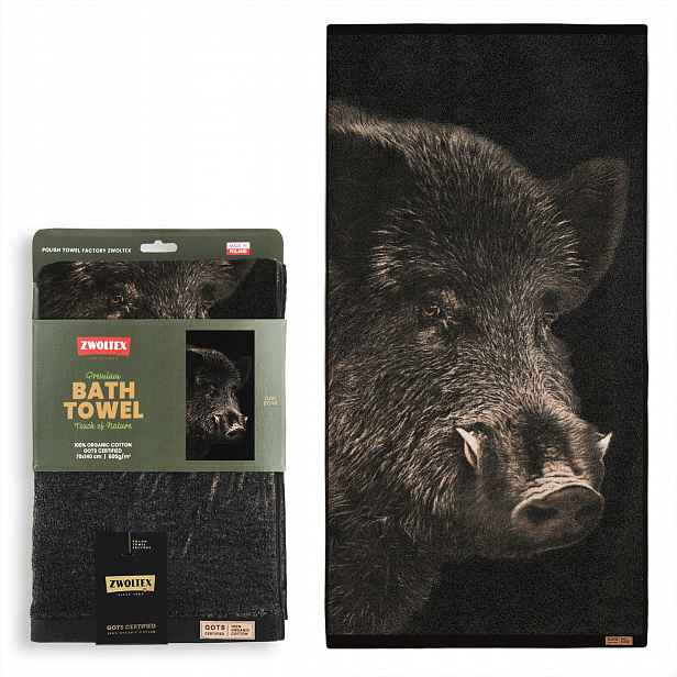 Bavlněný ručník Zwoltex 70x140 cm jako dárek pro myslivce, vzor Divočák