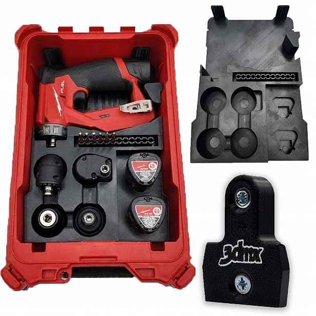 Organizér Vložka Milwaukee Packout pro M12 Fddx Vrtací šroubovák +dárek