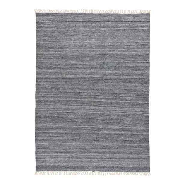 Tmavě šedý venkovní koberec z recyklovaného plastu Universal Liso, 160 x 230 cm