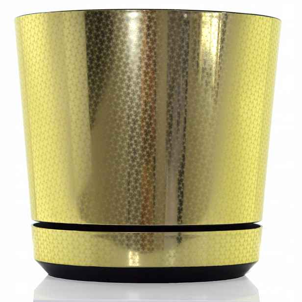 32 Zlatý Art Deco Velký obal 19 L Květináč s podstavcem pro palmu monstery