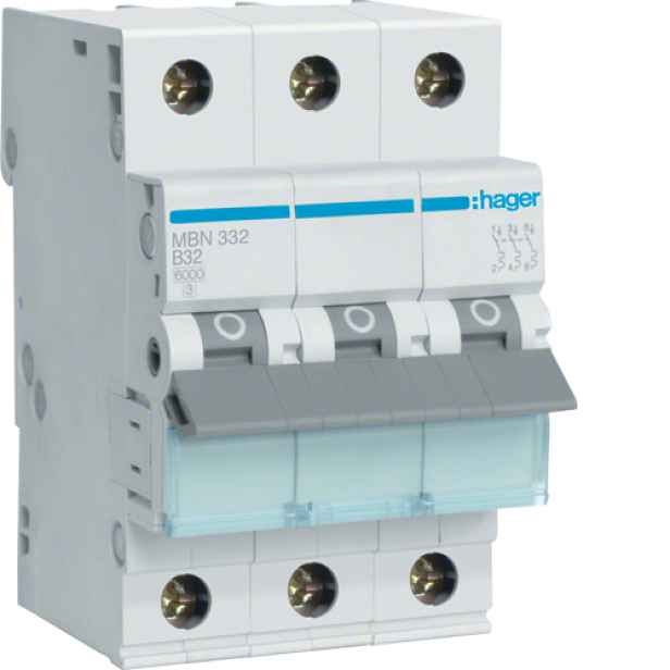 Jistič Hager MBN332 6 kA B 32 A