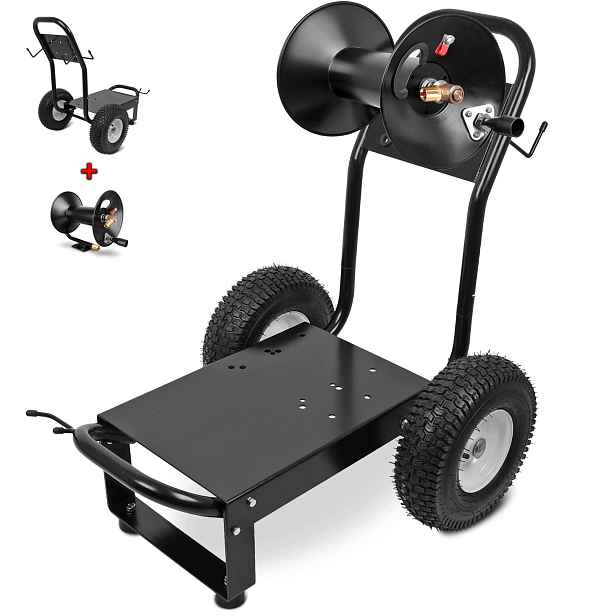 Kompletní sada vozíku max300 kg pod myčku, čerpadlo, buben M22, hadice do 30 m, 210 bar