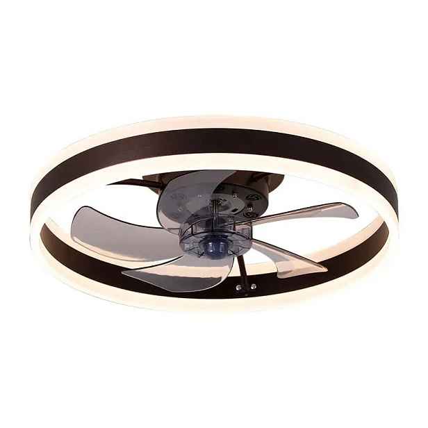 Lampa Stropní Svítidlo stropní Led s ventilátorem černá moderní 50 cm 36 W