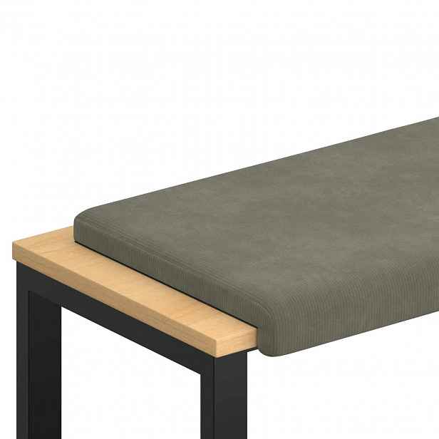 vidaXL Polštář na lavici manšestr Světle šedá Hloubka 35 cm