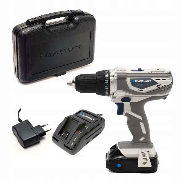 Akumulátorový Aku vrtačka 18V Blaupunkt Nabíječka Aku