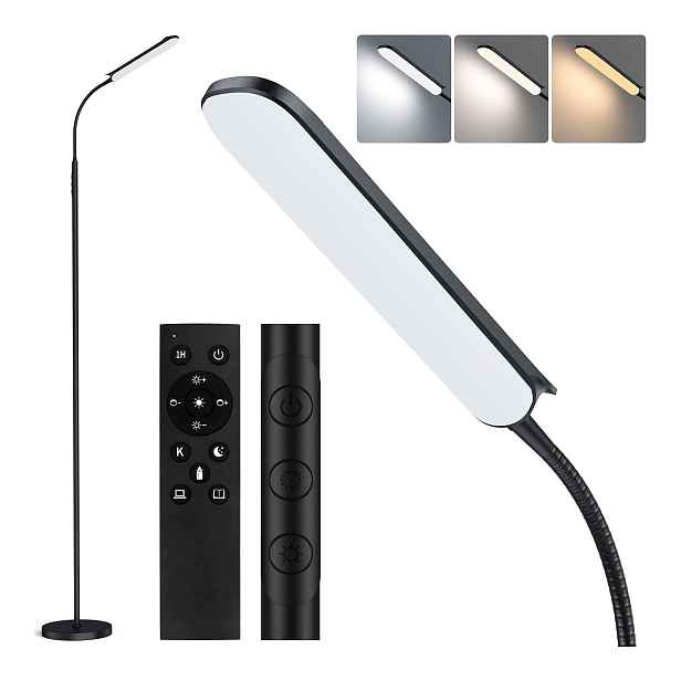 Stojací Led podlahová lampa s dálkovým ovládáním, stmívatelná, 18 W, do obývacího pokoje a ložnice