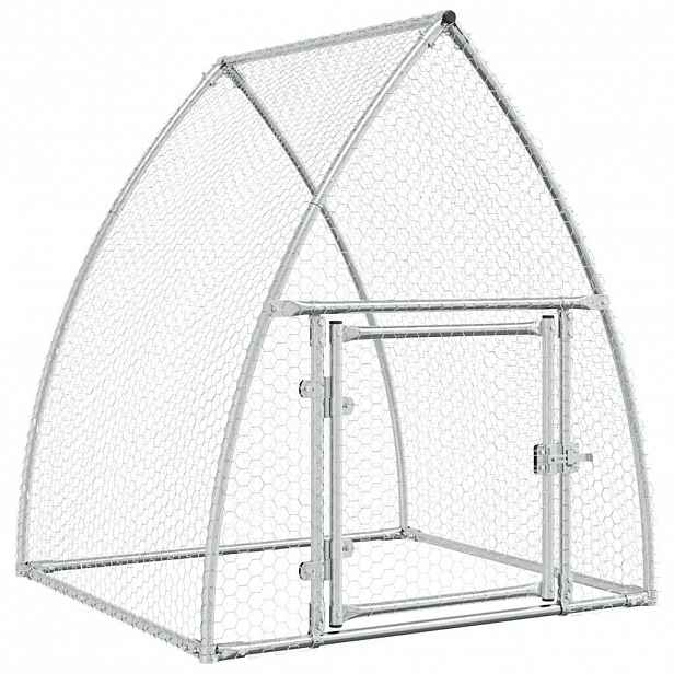vidaXL Klec pro kuřata stříbrná 100 x 105 x 120 cm pozinkovaná ocel