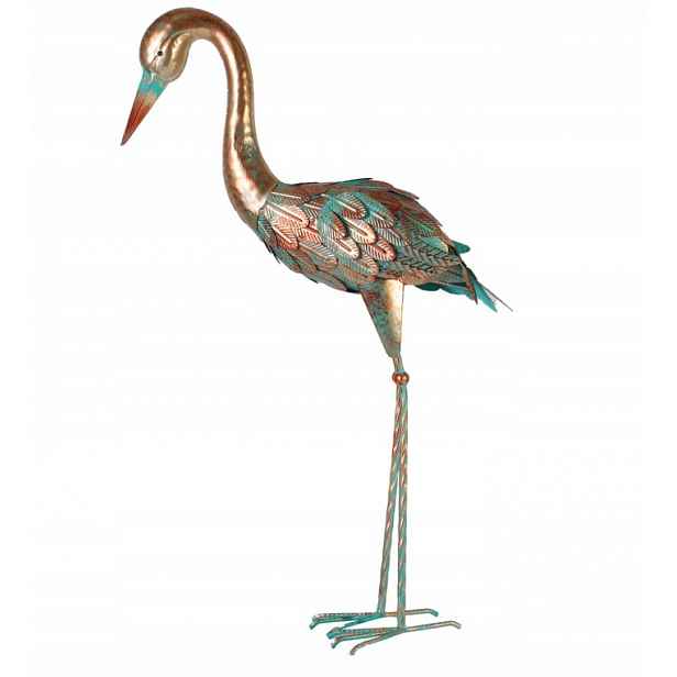 Volavka Zahradní Dekorace Kovová Figurka 58 CM Realistický Ruční Detail