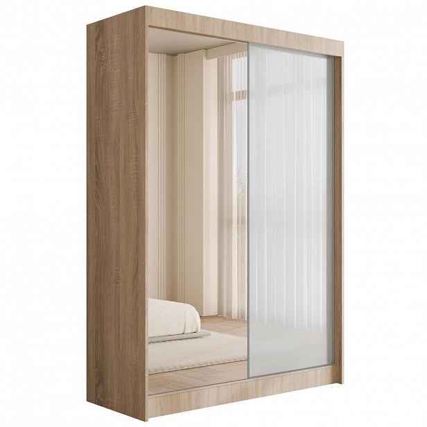ALTDECOR ŠATNÍ SKŘÍŇ VESLI – 120 cm – Sonoma dub | bílá