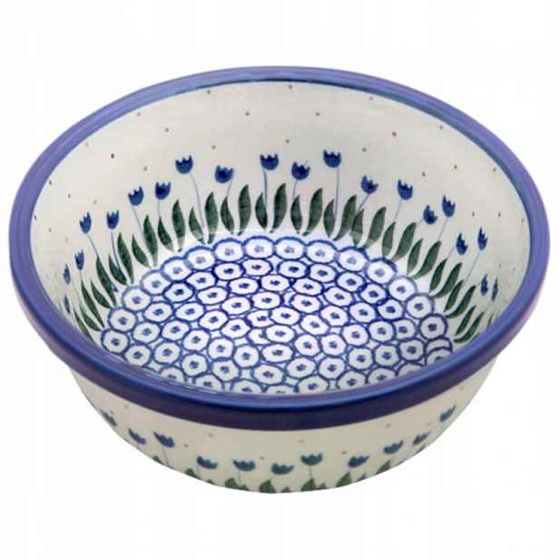 Miska na polévku 16 cm Umělecká keramika Bolesławiec 0490A Tulipány