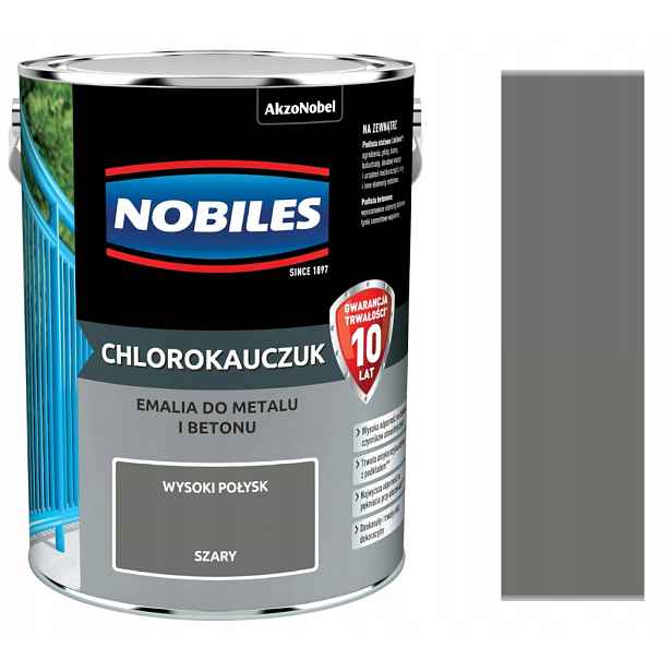 Nobiles Chlorkaučuk Smalt 5L Šedý