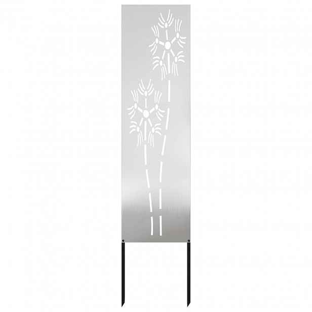 vidaXL Soukromí na zahradě Řezací Stříbrná 32 x 140 cm Nerezová ocel