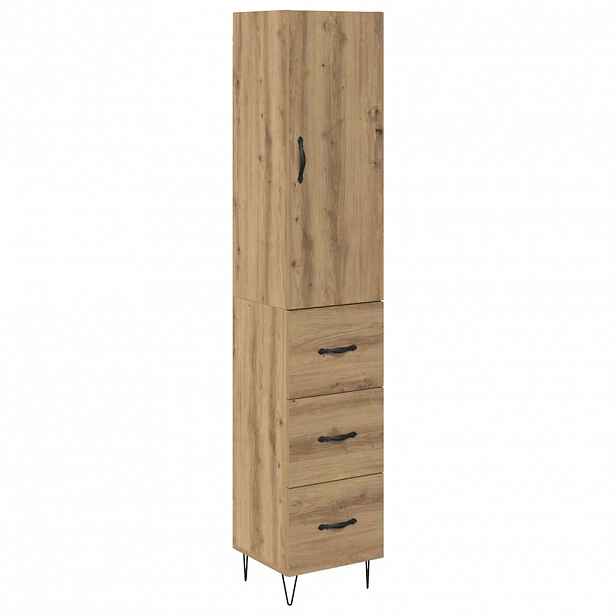 vidaXL Vysoký bufet Artisanový dub 34,5 x 34 x 90 cm Kompozitní dřevo