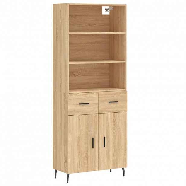 vidaXL Skříň highboard dub sonoma 69,5 x 34 x 180 cm kompozitní dřevo