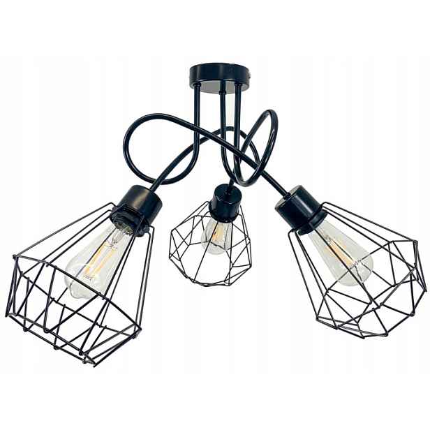 Stropní svítidlo závěsný lustr Loft drát Brylant