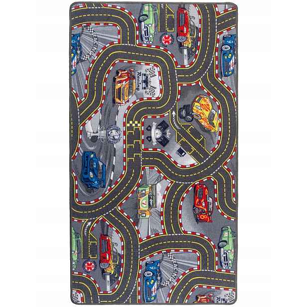 Koberec Kids Ulice Cars Auta Šedá 100x180