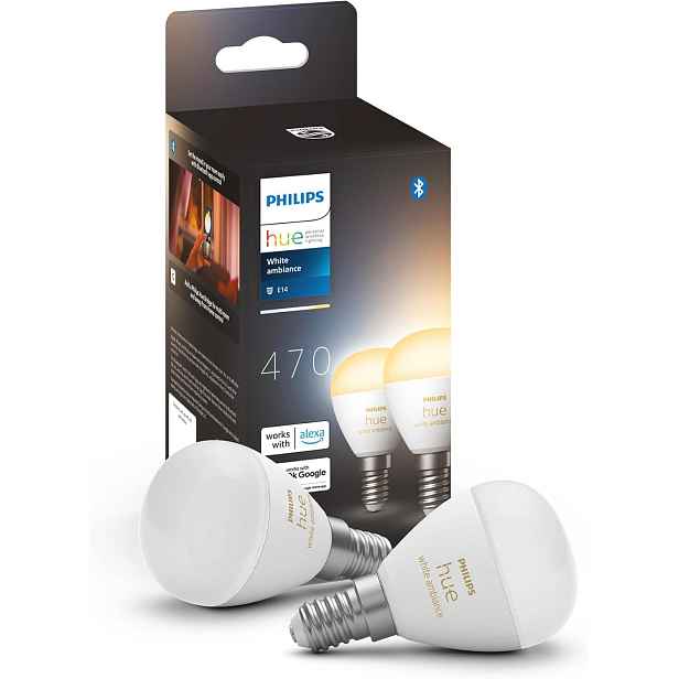 Led žárovka Philips Hue E14 5.1W 40W Cct Smart White and Ambiance 2 ks
