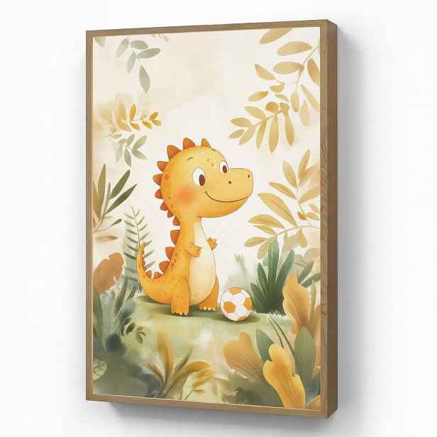 OnlyWow NÁSTĚNNÁ LAMPA S AKUMULÁTOREM Dino - Fotbal - Orange 70x100 cm