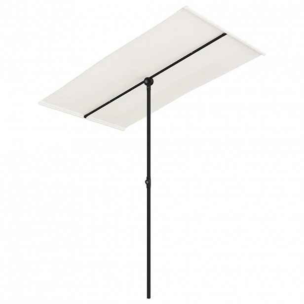 vidaXL Zahradní slunečník s hliníkovou tyčí 180 x 110 cm pískově bílý