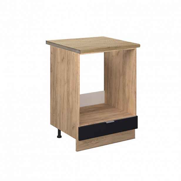 Vicco SKŘÍŇKA NA VESTAVĚNOU TROUBU Fame-Line Černý pruhovaný 60 cm , PD Dub