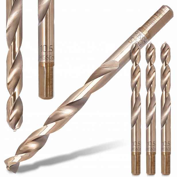 3x Vrtáky do kovu 10,5 mm Milwaukee Kobaltové Hss-g Nerezové oceli Bl R6