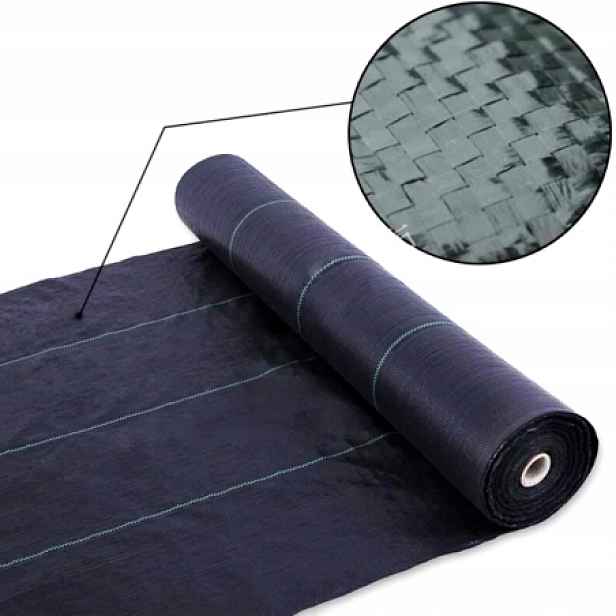 Agrotextilie Černá 1,6 m x 50 m Podložka na Plevel Krycí Silná silná 70 g/m2