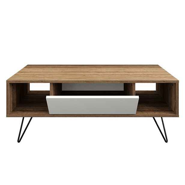 Konferenční stolek Mistico White and Walnut