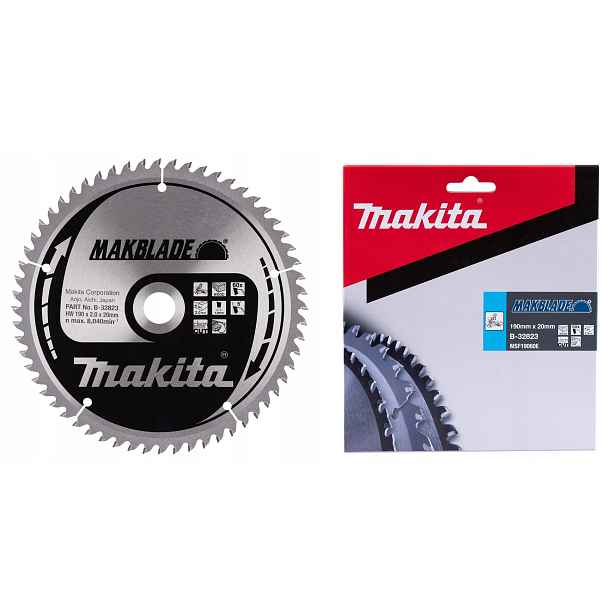 Makita B-32823 Řezací Kotouč Makblade Na Dřevo 190x30 mm 60Z x2 mm