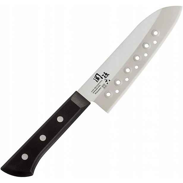 Nůž santoku Kai Seki Magoroku Wakatake AB5419 s otvory 16,5 cm